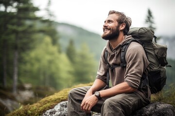 man enjoying nature during a solo hiking trip