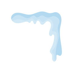 Snowy elements on winter background Vector created cartoon pattern for your design. Snow falls and animated snowflakes. flowing water, flow, liquid