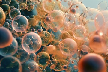 Air bubbles. Generative AI - obrazy, fototapety, plakaty