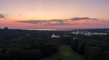Daphne, Alabama at sunset in September