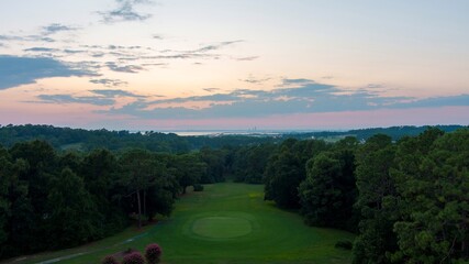 Daphne, Alabama at sunset in September