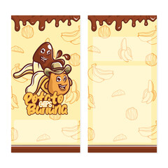 potato and banana chips packaging vector design