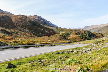 Flüela, Flüelapass, Alpen, Passhöhe, Passstrasse, Bergstrasse, Steinschlag, Felsen, Wanderweg,...