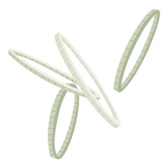 Cartoon onion rings and slices. Fresh farm market symbols.  illustration of organic farm fresh vegetables