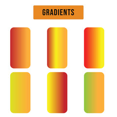 Different orange gradients set