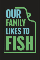 Naklejka premium Fishing T-Shirt Design