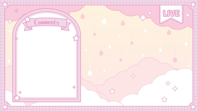 韓国風雨模様な背景素材