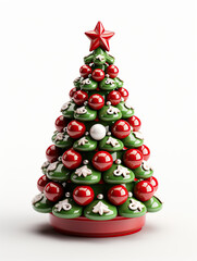Fototapeta premium Cartoon Christmas Tree Illustration, Generative AI
