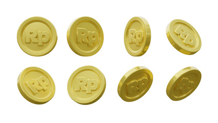 coins isolated on a white background