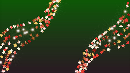 Realistic Background with Confetti of Glitter Star Particles. Sparkle Lights Texture. Celebration pattern. Light Spots. Star Dust. Christmass Design. Explosion of Confetti. Design for Advertisement.