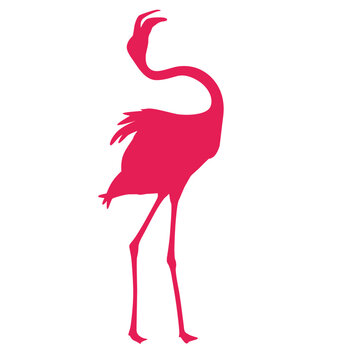 recommend clip art: Set of silhouettes of flamingo birds