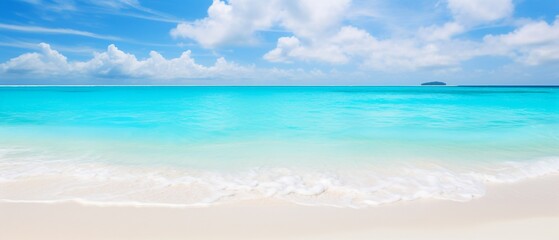 Sunny Day in Maldives: Turquoise Ocean and Sandy Beach