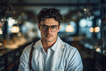 Fototapeta premium portrait of a man working in coffee shop