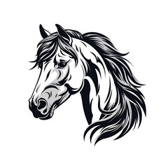 black Mustang Horse Head
