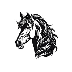 Naklejka na ściany i meble black Mustang Horse Head