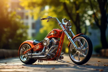 Foto auf Alu-Dibond Fahrrad Chopper customized motorcycle