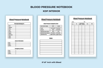 Blood Pressure Notebook KDP Interior