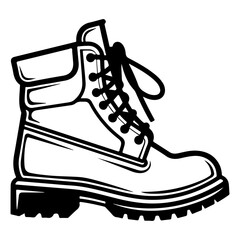 Hiking boot line icon. linear style sign for mobile concept and web design. Mens boots shoe outline vector icon. Symbol.