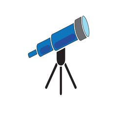 telescope on white background vector design illustration 