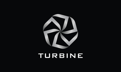 Turbine logo rotation engine for electric business company
