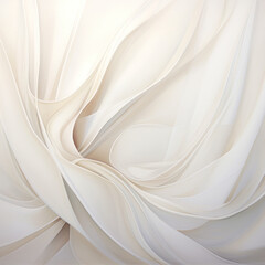 A minimalist composition featuring a pristine white canvas with intricate, flowing lines. Created with Generative AI