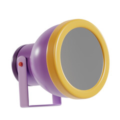 3d icon rendering spotlight cinema