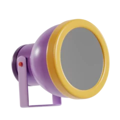 Fotobehang 3d icon rendering spotlight cinema © Murzani 3D