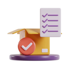 Package Processed Successfully Illustration 3d icon