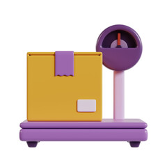 Package Weighing Illustration 3d icon