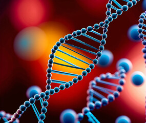 dna strand on a white