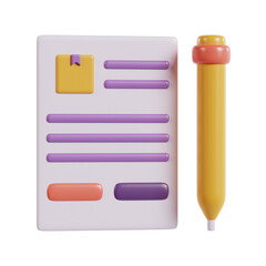 Delivery Information Form 3d icon