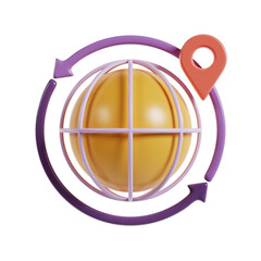 Global Shipping Network Illustration 3d icon