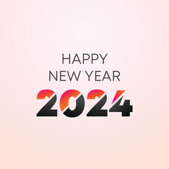 Happy New Year 2024 celebration banner