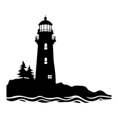 lighthouse vector graphic design, Tower icon sketches.