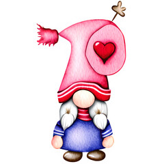 Valentine's Day Gnomies Png Sublimation Design