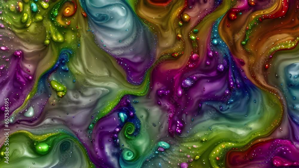Wall mural abstract colorful holographic animation. multicolor liquid gradient background. beautiful gradient t