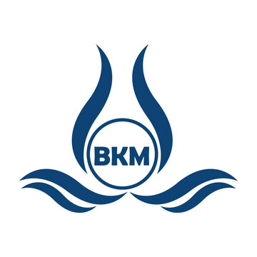 BKM letter water drop icon design with white background in illustrator, BKM Monogram logo design for entrepreneur and business.

