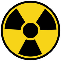 Radioactive sign, Radiation icon vector