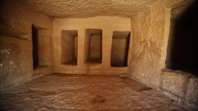 Inside Ancient Stone Tomb - Saudi Arabia