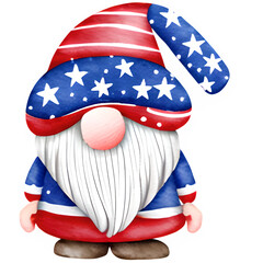 4th of July Gnome Sublimation Design