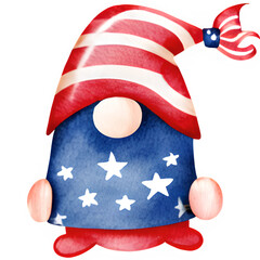 4th of July Gnome Sublimation Design