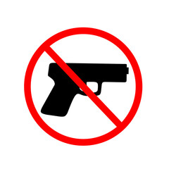 no weapons allowed sign on white background
