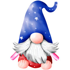 4th of July Gnome Sublimation Design