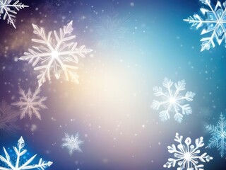 Fototapeta na wymiar Beautiful snowflakes on colorful background. Generative AI