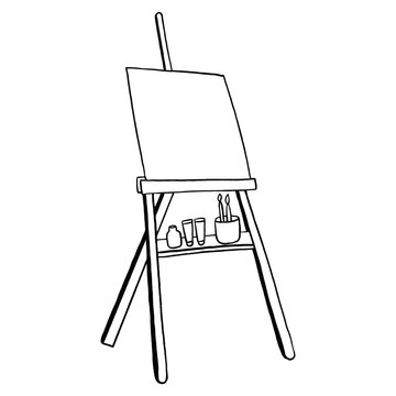 Painting Board Stock Illustration - Download Image Now - Artist