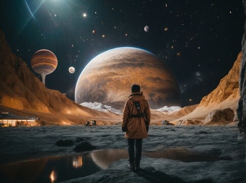 astronaut on the moon