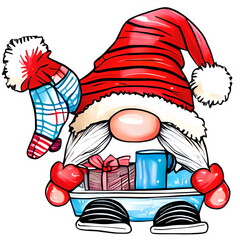 Christmas Gnome Sublimation Design