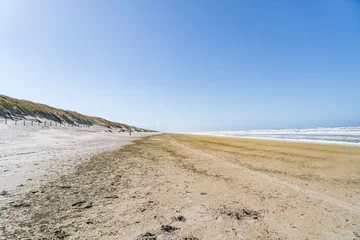 Crédence de cuisine en verre imprimé Mer du Nord, Pays-Bas endless sand beaches at north sea in the netherlands