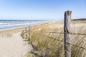 path to the sandy beach at the north sea