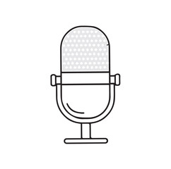 microphone icon on white background, microphone on white background vector illlustration. mice design 